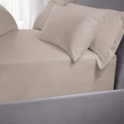5 Star Hotel Latte 500 Thread Count Double Fitted Sheet