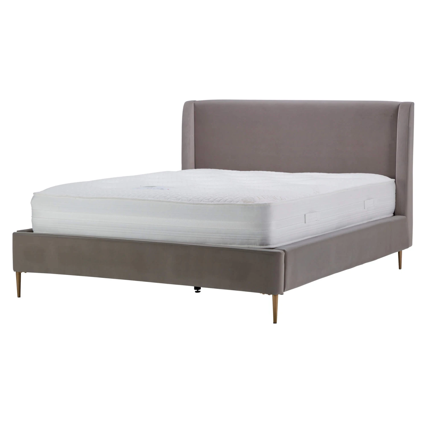Maria Grey Velvet Fabric 150cm Kingsize Bed Frame 3 Maria Grey Velvet Fabric 150cm Kingsize Bed Frame