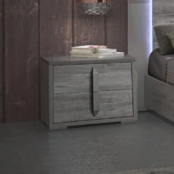 Eliana High Gloss 2 Drawer Bedside Chest