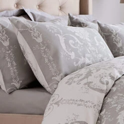 Laura Ashley Josette Dove Grey Pillowcase Pair