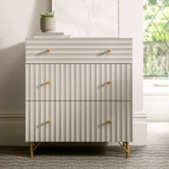 Annette Ivory 3 Drawer Chest