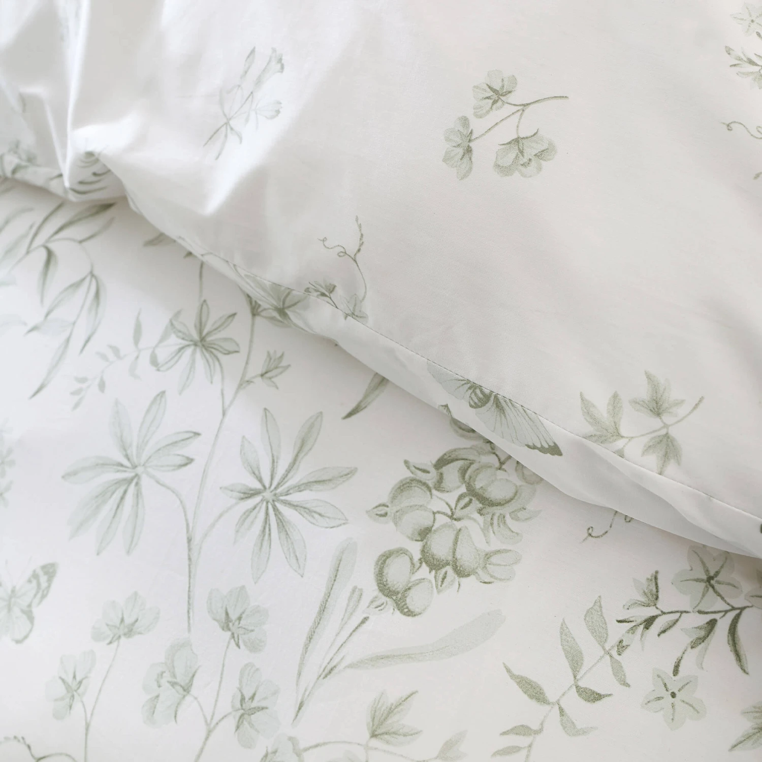 Thea Floral Green Superking Duvet Set 6 Thea Floral Green Superking Duvet Set - Image 4