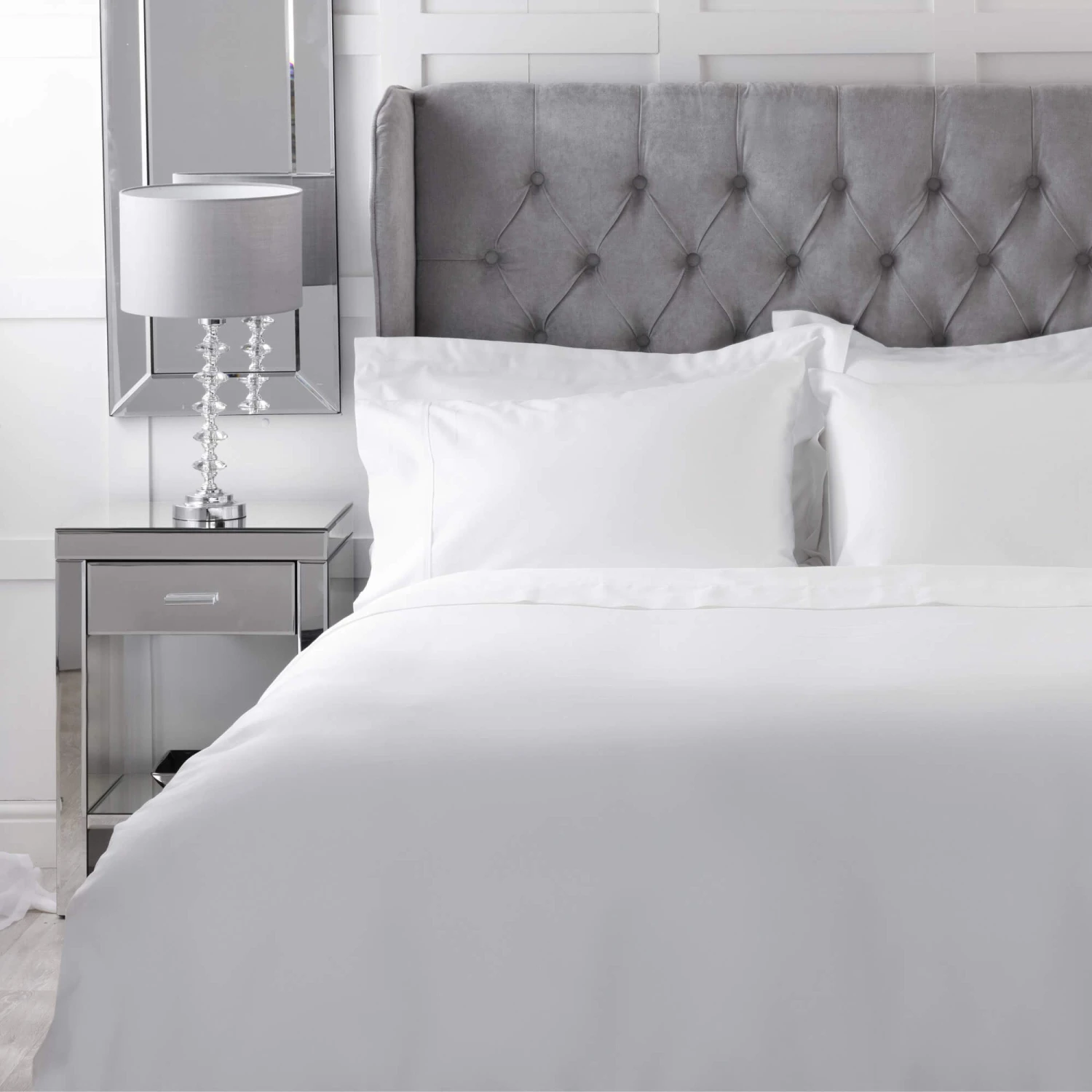 Belledorm Bamboo White 300 Thread Count Single Duvet Cover 3 Belledorm Bamboo White 300 Thread Count Single Duvet Cover
