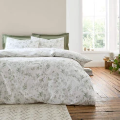 Thea Floral Green Single Duvet Set