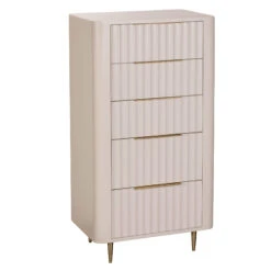 Lisette Ivory 5 Drawer Tall Chest -Housing Units Store 0ea2756fd006e82f1a6578b064363bd4