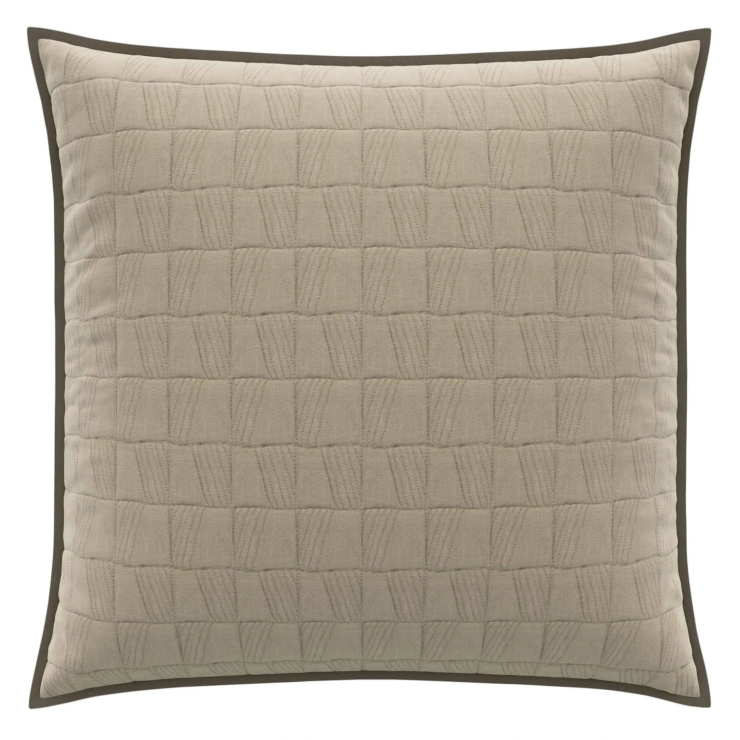 Bedeck Of Belfast Rana Warm Grey Quilted Pillow Sham 3 Bedeck Of Belfast Rana Warm Grey Quilted Pillow Sham