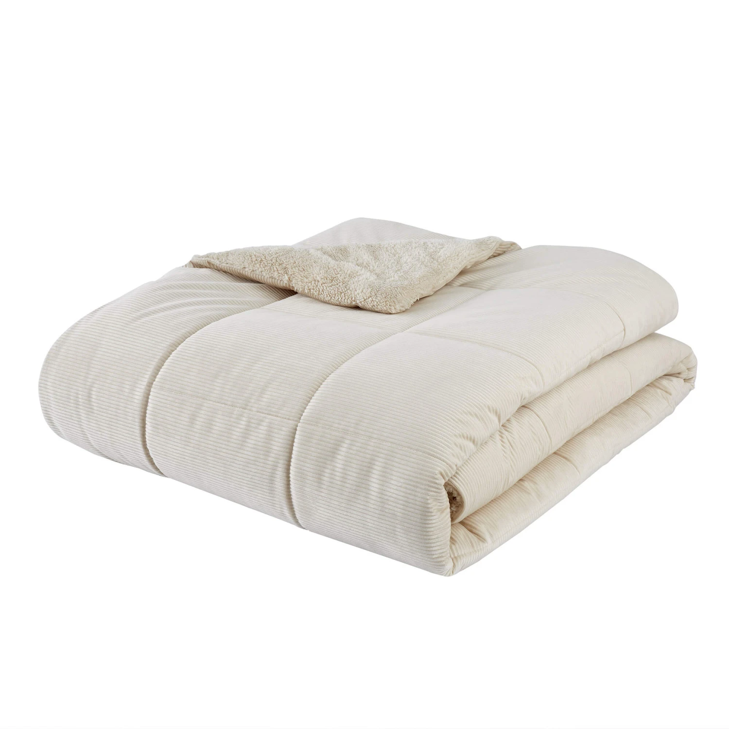 Catherine Lansfield Cosy Cord Natural Coverless Duvet 4 Catherine Lansfield Cosy Cord Natural Coverless Duvet - Image 2