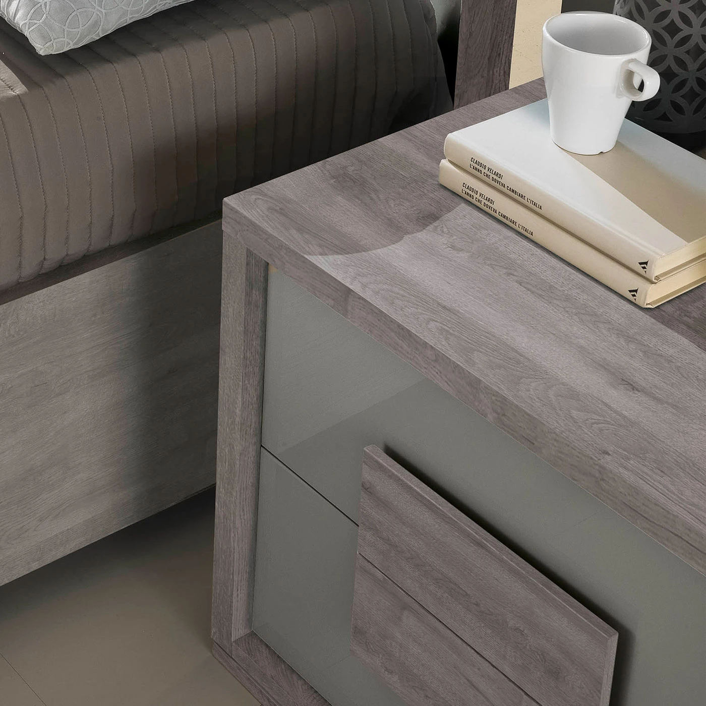 Ovidia Grey Nightstand 4 Ovidia Grey Nightstand - Image 2