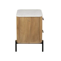 Rochelle Mango Wood & Marble 2 Drawer Bedside Chest -Housing Units Store 26b5ae228a564e11813a61d7c95b5104