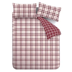 Catherine Lansfield Kelso Check Burgundy Single Duvet Set 8 Catherine Lansfield Kelso Check Burgundy Single Duvet Set -Housing Units Store 2c5e9f60361f9a8efa4ffd7b7a54e1b4