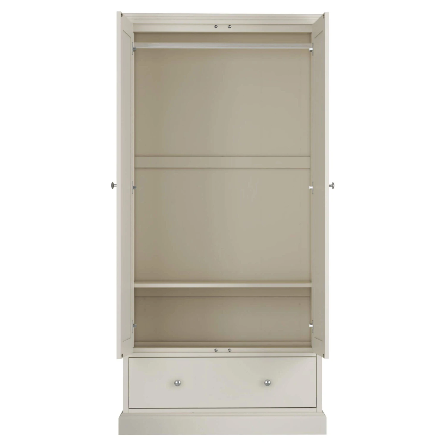 Ascot Soft Grey 2 Door Wardrobe 5 Ascot Soft Grey 2 Door Wardrobe - Image 3