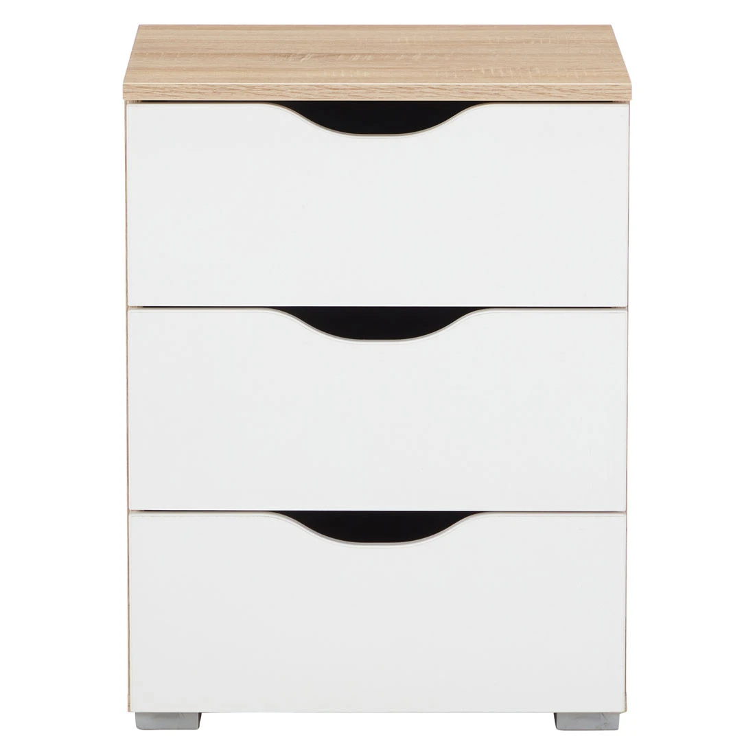 Hartwell White Three Drawer Bedside Chest 4 Hartwell White Three Drawer Bedside Chest - Image 2