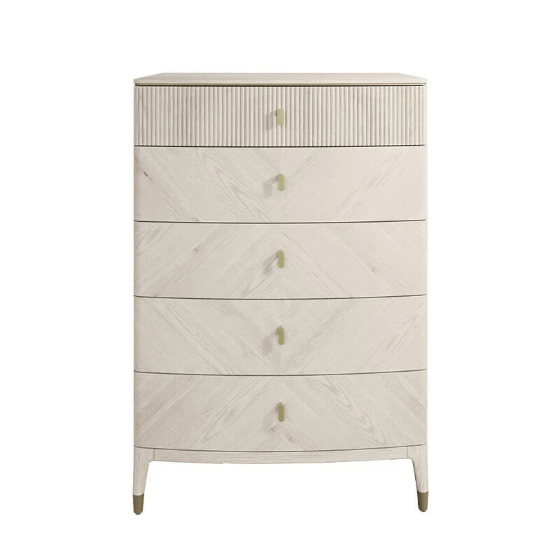 Davina Stone 5 Drawer Tall Chest With Gold Handles 4 Davina Stone 5 Drawer Tall Chest With Gold Handles - Image 2