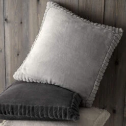 Catherine Lansfield 55cm X 55cm Soft Touch Grey Cushion