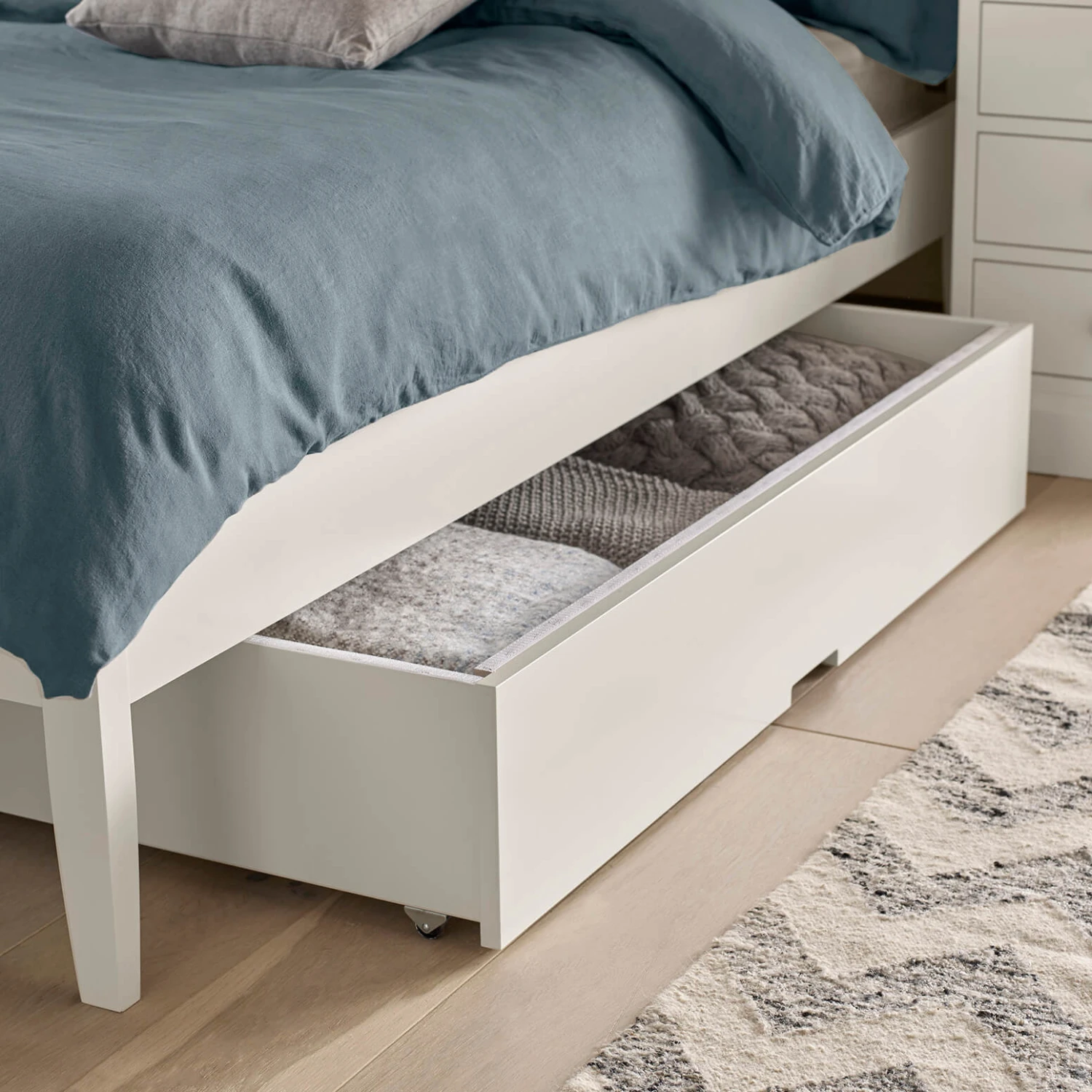 Ascot White Underbed Storage Drawer 3 Ascot White Underbed Storage Drawer
