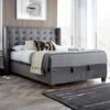 Betty Grey Fabric 150cm Kingsize Ottoman Bed Frame -Housing Units Store 3f2af77025b4020a15e891948151e46a