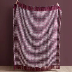 Catherine Lansfield Stab Stitch Burgundy Throw -Housing Units Store 410f084db0b9570dbe15d8e8e5091046