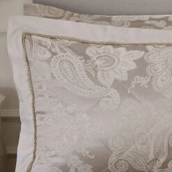 Catherine Lansfield Opulent Jacquard Champagne Pillowcase Pair -Housing Units Store 43b8da04ee6068c8f9f111c86f741966