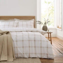 Oxton Check Natural Bedding Collection -Housing Units Store 4a67a65a2de709c6e9c172d5abfca84f