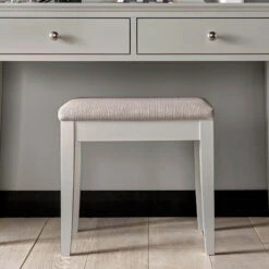 Ascot Soft Grey Dressing Table Stool