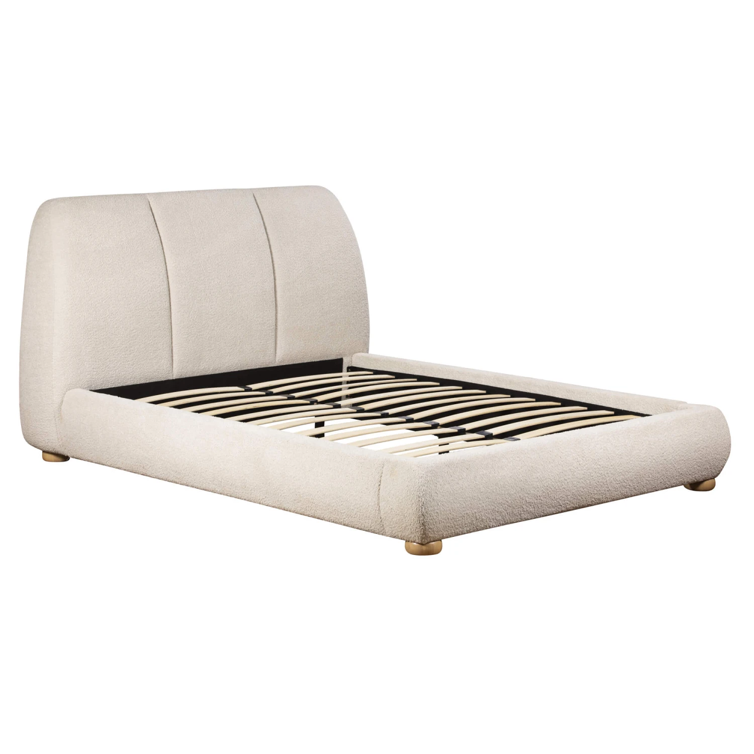 Rosanna Cream Boucle Fabric 150cm Kingsize Bed Frame 4 Rosanna Cream Boucle Fabric 150cm Kingsize Bed Frame - Image 2