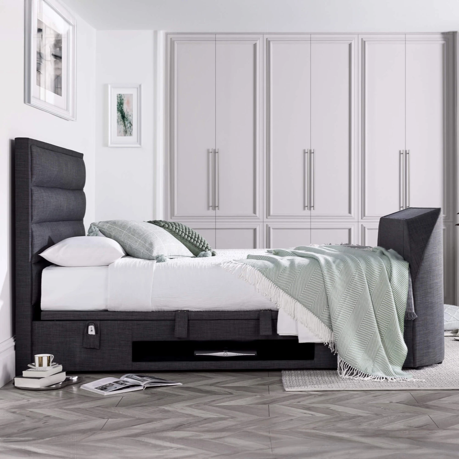 Kelso Pendle Slate 150cm Kingsize TV Ottoman Bed 3 Kelso Pendle Slate 150cm Kingsize TV Ottoman Bed