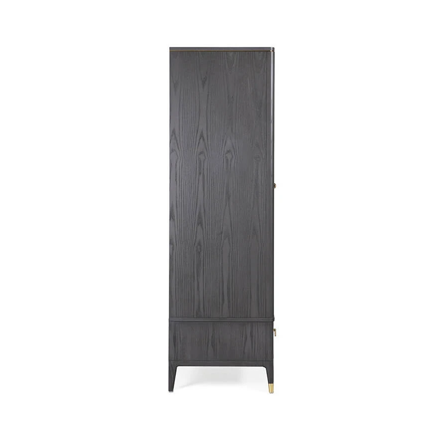Davina Ebony 2 Door 2 Drawer Wardrobe With Gold Handles 5 Davina Ebony 2 Door 2 Drawer Wardrobe With Gold Handles - Image 3