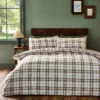 Catherine Lansfield Kelso Check Burnt Orange Kingsize Duvet Set -Housing Units Store 55575b191b5e09cb94320617763face1 1