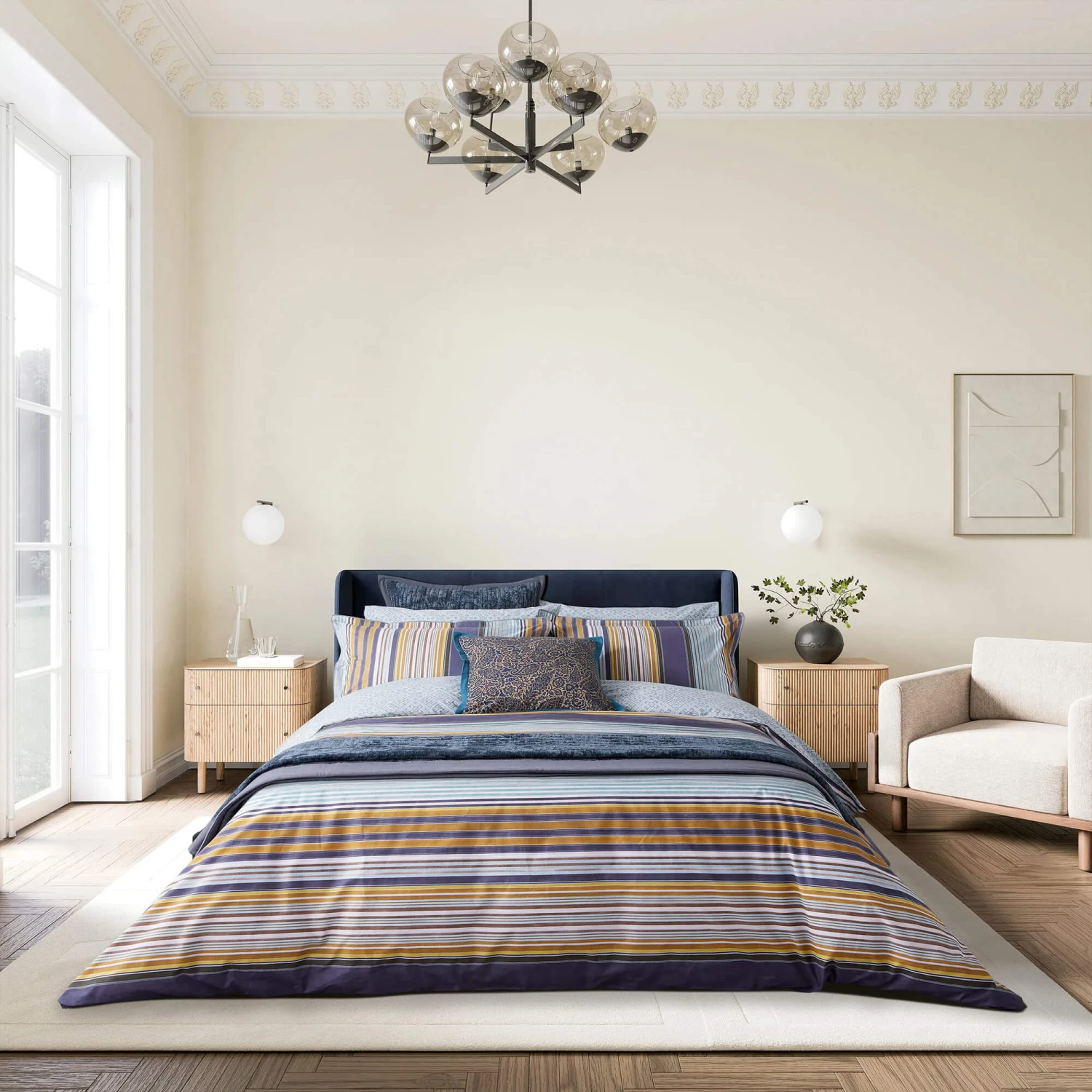 Bedeck Of Belfast Aldin Celadon 200 Thread Count Kingsize Duvet Set 3 Bedeck Of Belfast Aldin Celadon 200 Thread Count Kingsize Duvet Set