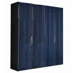 Celeste High Gloss Cobalt Blue 4 Door Wardrobe