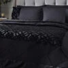 Catherine Lansfield Lattice Velvet Black Bedspread -Housing Units Store 592f69f09f630083a65e7e0f86f6c725