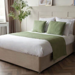Belledorm Crompton Sage Quilted Bed Runner