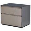 Kassia Matte Graphite And Grey Nightstand -Housing Units Store 61249df77f002b0dd21b10ecd4a5fa54