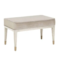 Davina Stone Dressing Stool With Gold Feet