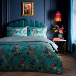 Laurence Llewelyn-Bowen Cotswold Fantasia Teal Superking Duvet Set