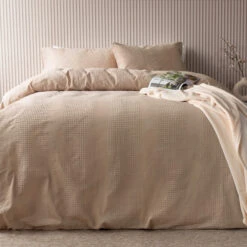 Belledorm Waffle Stripe Latte Single Duvet Set 7 Belledorm Waffle Stripe Latte Single Duvet Set -Housing Units Store 6829fbb470c57245d0b82530c2d8273a