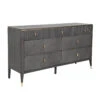 Davina Ebony 7 Drawer Wide Chest With Gold Handles -Housing Units Store 69809d41d3404a6cb8f852a7e839df0c