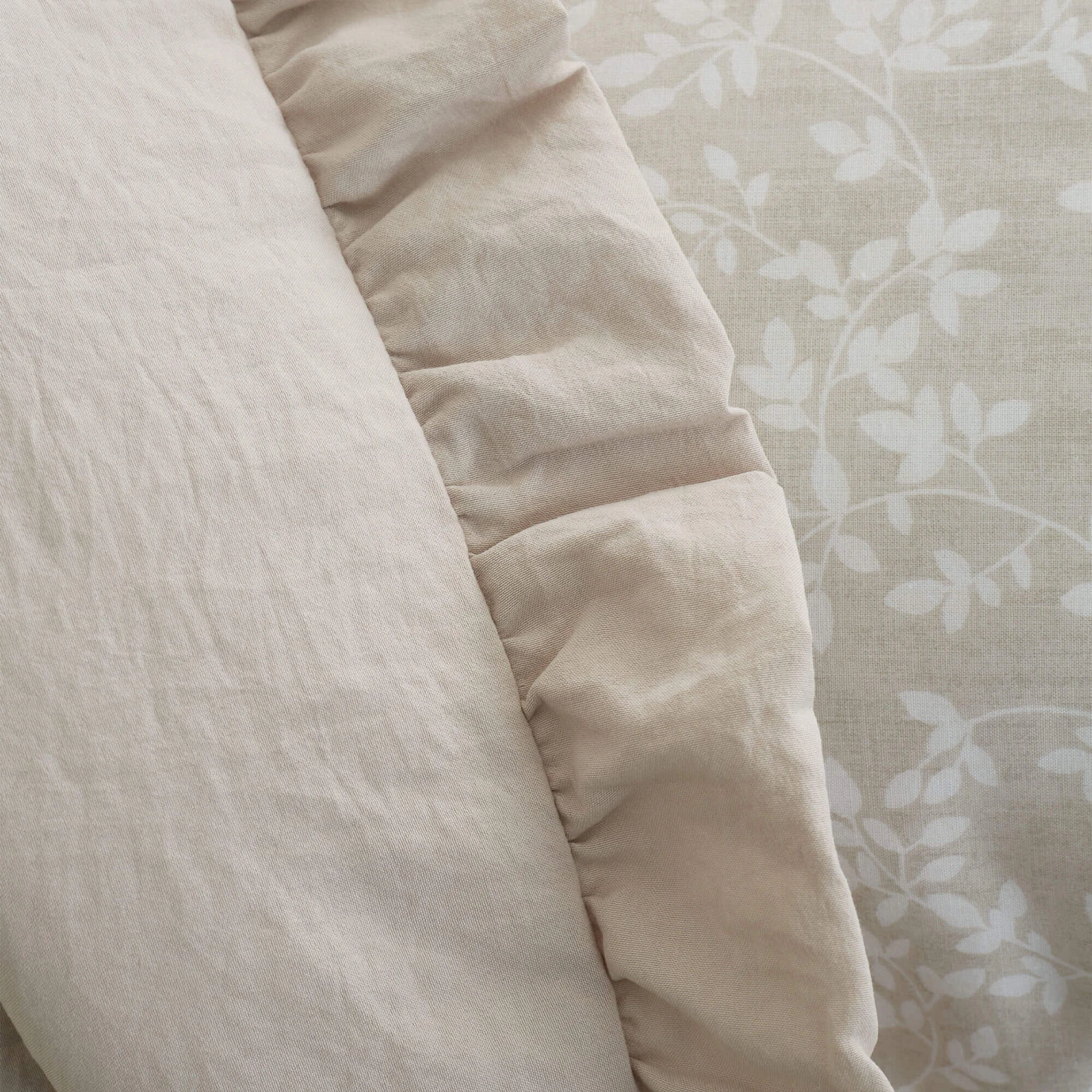 Bianca Soft Washed Frill 220cm X 230cm Natural Bedspread 5 Bianca Soft Washed Frill 220cm X 230cm Natural Bedspread - Image 3