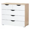 Hartwell White 2 Over 3 Drawer Chest