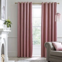 Laurence Llewelyn-Bowen Montrose Blush Blackout Eyelet 90" X 72" Curtains