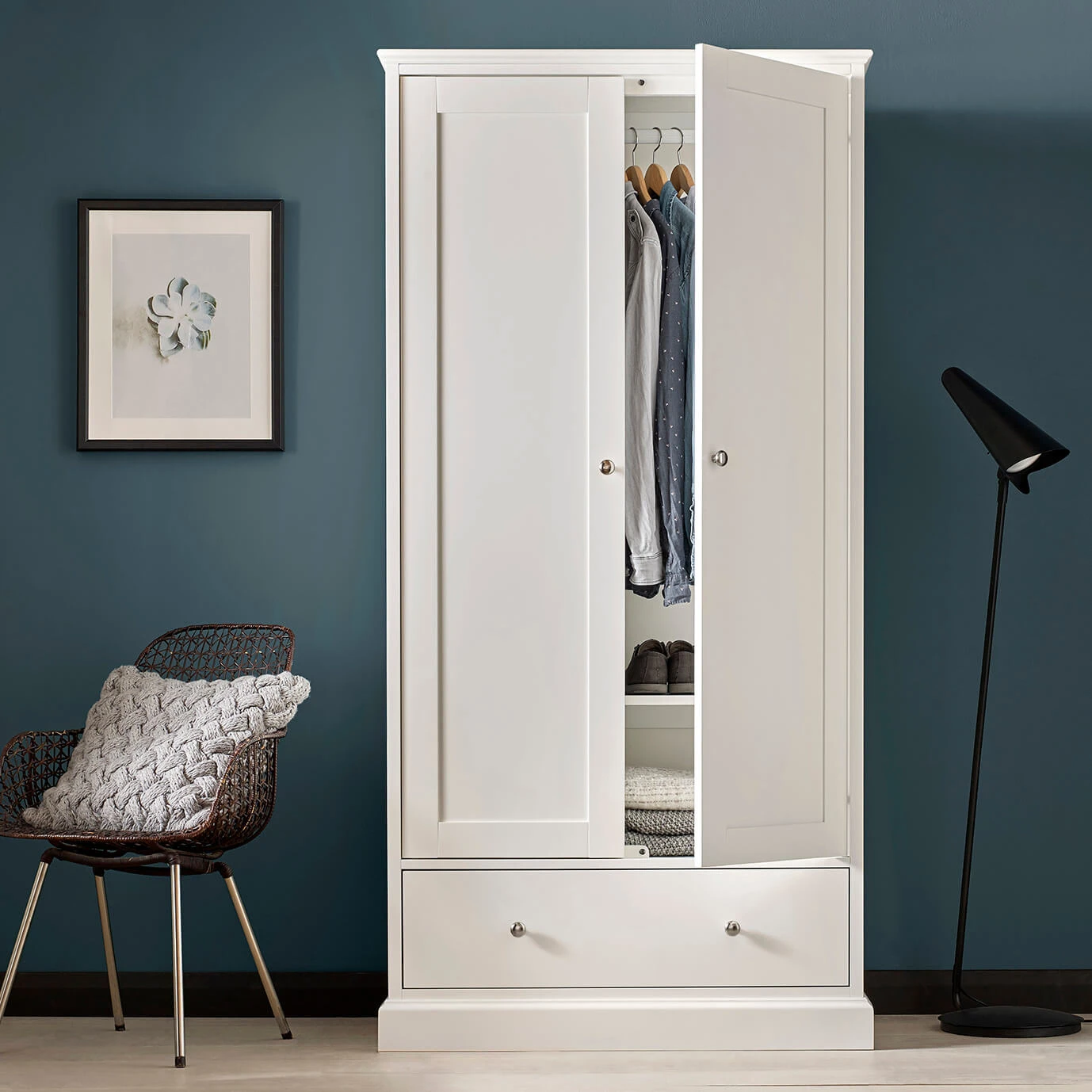 Ascot White 2 Door Wardrobe 3 Ascot White 2 Door Wardrobe