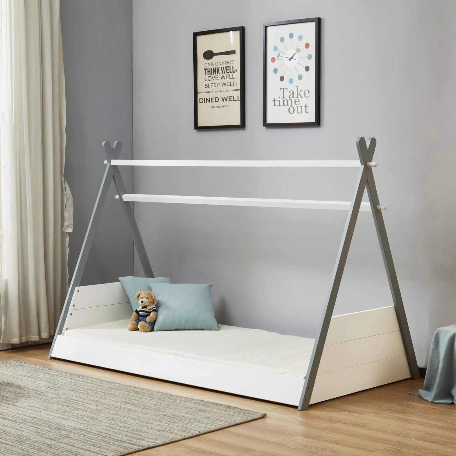 Teepee White & Grey Single Children’s Bed Frame 6 Teepee White & Grey Single Children’s Bed Frame - Image 4