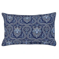 Bedeck Of Belfast Ellis 200 Thread Count Navy Standard Pillowcase