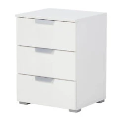 Lucy White 3 DrawerBedside Cabinet