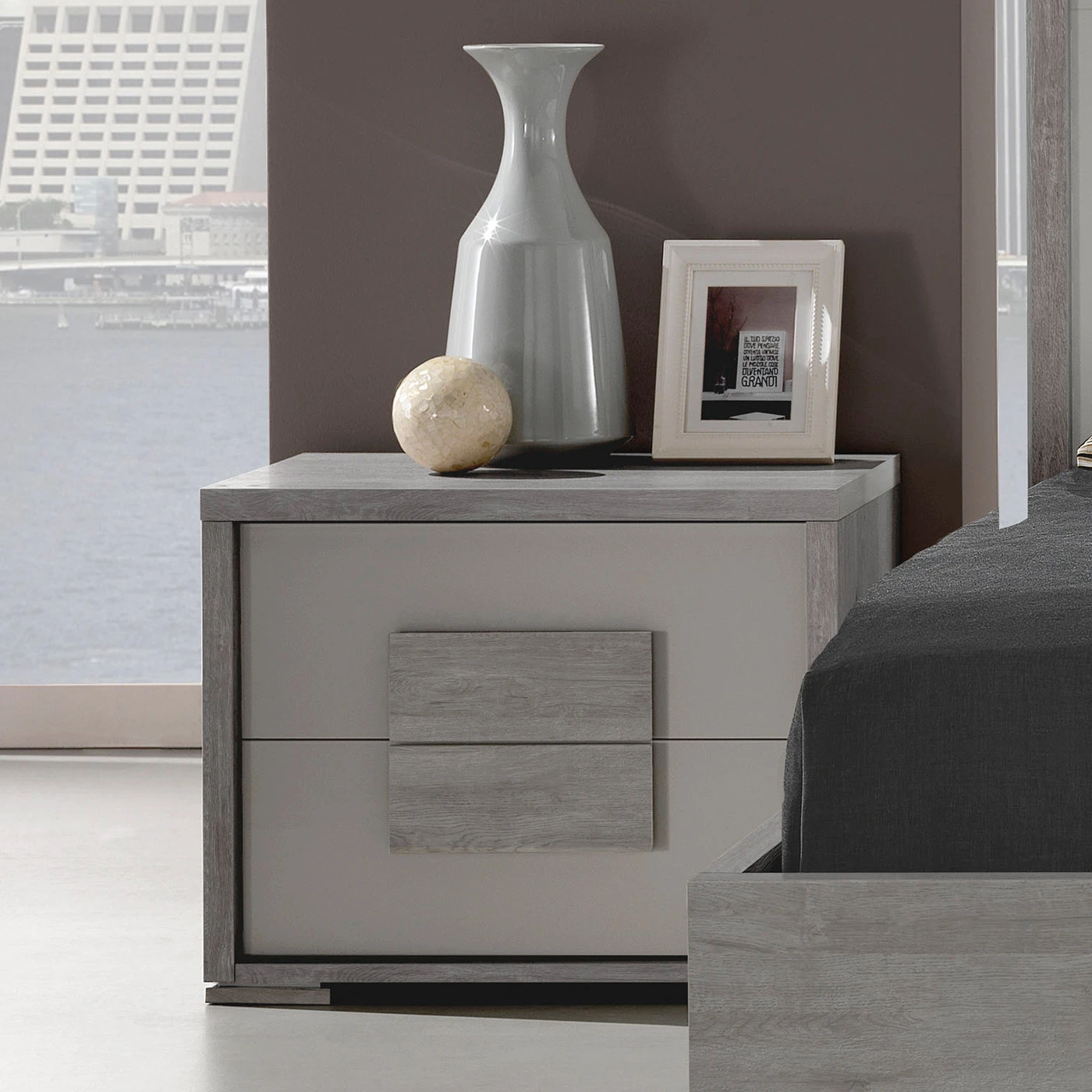 Ovidia Grey Nightstand 3 Ovidia Grey Nightstand