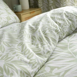 Catherine Lansfield Sorrel Leaf Green Kingsize Duvet Set -Housing Units Store 8adcd987bb0fc9bb6ad14a8dbcde01cb