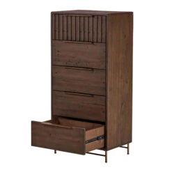Andria Reclaimed Pine Solid 5 Drawer Tall Chest -Housing Units Store 8b7ec1c3152afeb9fe6cd696659a5cf0