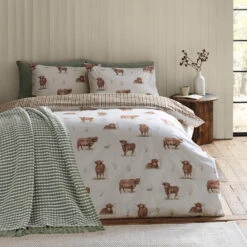 Catherine Lansfield Angus Highland Cow Superking Duvet Set -Housing Units Store 9ee818062e66c3f20207d03bb73316a6