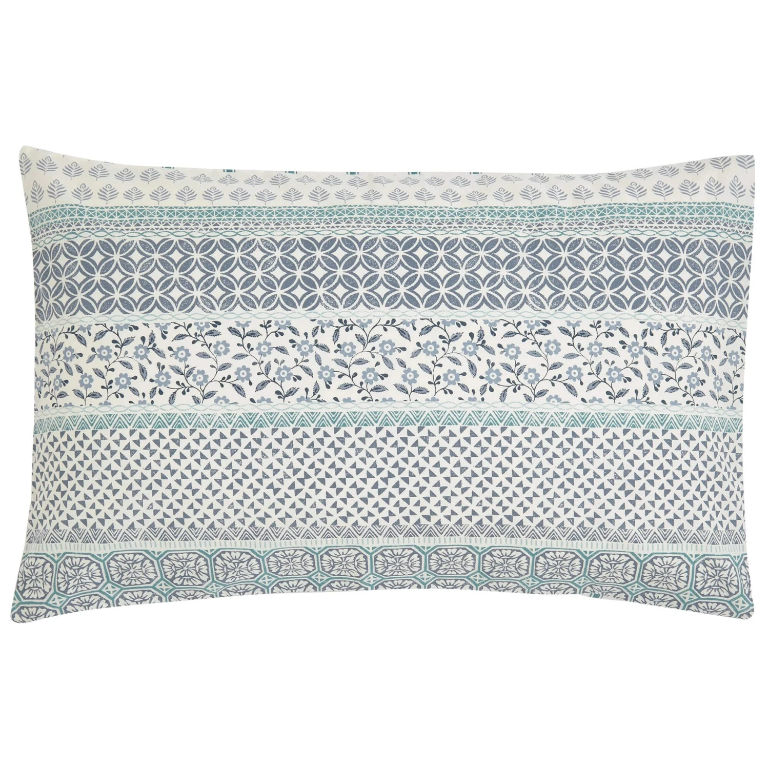 Bedeck Of Belfast Folk Stripe Blue & Teal Kingsize Duvet Set 4 Bedeck Of Belfast Folk Stripe Blue & Teal Kingsize Duvet Set - Image 2