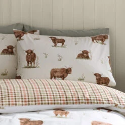 Catherine Lansfield Angus Highland Cow Kingsize Duvet Set -Housing Units Store a5ea5f7c5c683b29a16a960103b2a3a6